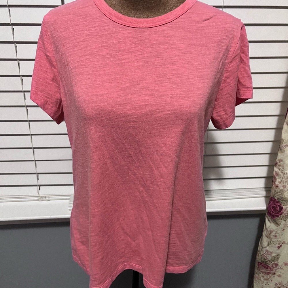 Time and Tru Women's Coral Short Sleeve Tee